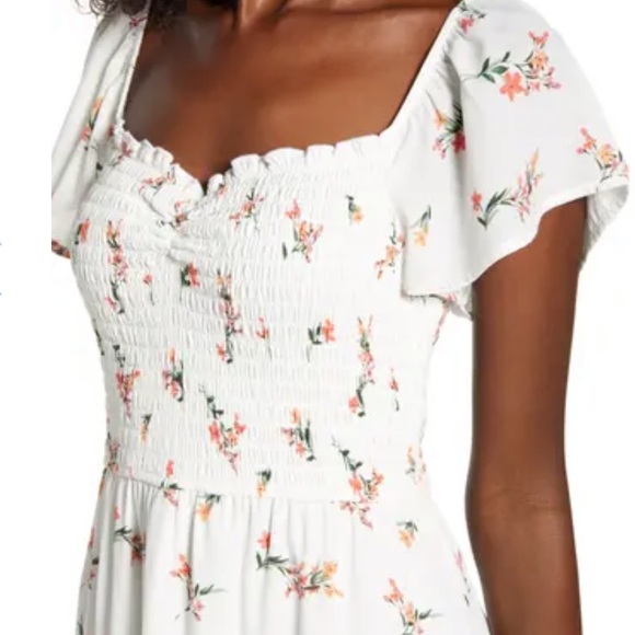 Brand New white & floral dress - Picture 2 of 5